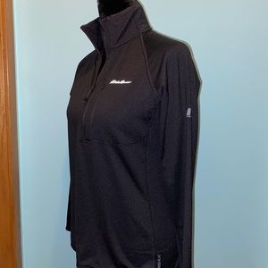 Eddie Bauer Black 1/2 zip Good condition sz S